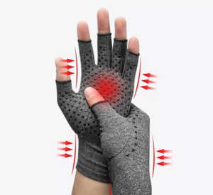 Guanti per Artrite in Cotone Compressivo, Terapia con Fascia per Dita, Massaggio Linfodrenante, Riduzione del Dolore alle Mani, Guanti Magnetici Linfatici - Product Image 3