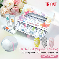 Gel de sculpture 3D pour ongles OEM sans HEMA, 12 couleurs, pour poudre chromée, gel de moulage, nail art, logo personnalisé, fournitures de salon