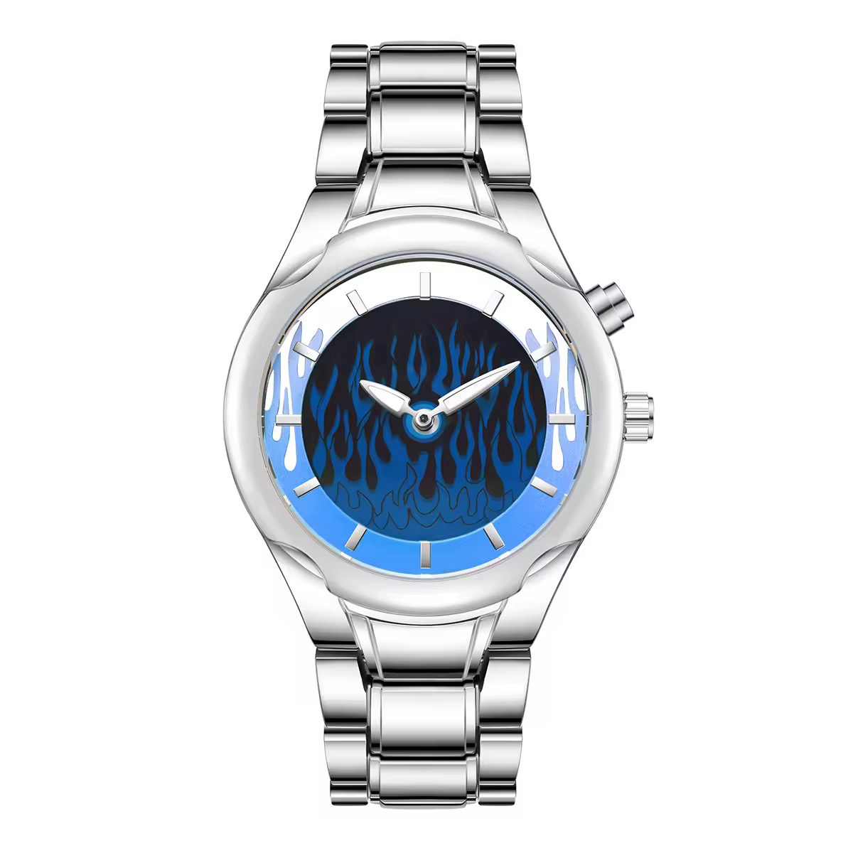 Rotondo blu di fuoco