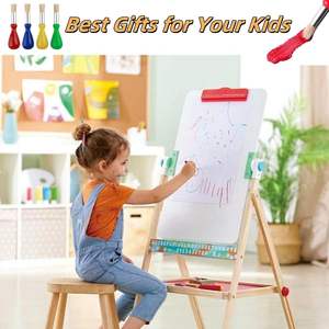 4 pièces pinceaux pour tout-petits pinceaux Chubby Easy Grip pour enfants grand préscolaire lavable petit ensemble <span class=keywords><strong>de</strong></span> mini pinceaux en plastique - Product Image 6