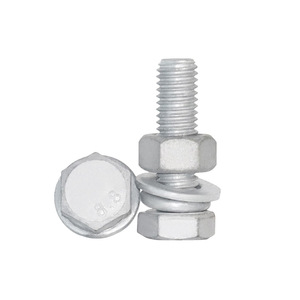 M20 M22 M24 M27 M30 M36 M39 M42 M45 M48 M52 DIN 933 931 mạ kẽm nhúng nóng Hex bu lông bộ với các loại hạt máy giặt - Product Image 2