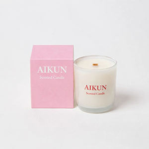 Vela aromática AIKUN con aroma intenso, etiqueta personalizada, frasco personalizado, para decoración del hogar, recuerdos de fiesta, cumpleaños, días festivos - Product Image 2