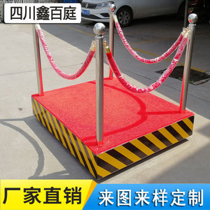 Base de Alfombra Roja para Poste de Seguridad de Acero Inoxidable, Accesorios de Vigilancia - Product Image 3