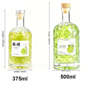 Nuova Bottiglia di Vetro Vuota Flint da 750ml, 700ml, 500ml, 375ml con Tappo in Sughero per Whisky, Liquori <span class=keywords><strong>e</strong></span> Distillati - Product Image 5