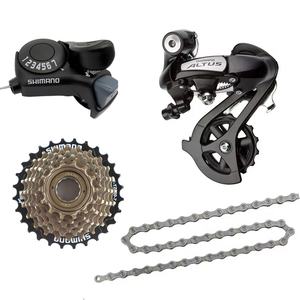   Grupo de Transmisión <span class=keywords><strong>ALTUS</strong></span> MTB de 7 Velocidades, Incluye Palanca de Cambios SL TX30, <span class=keywords><strong>Desviador</strong></span> Trasero RD M310, Cassette TZ500-7s 28T/34T, Cadena CN-HG40 - Product Image 1