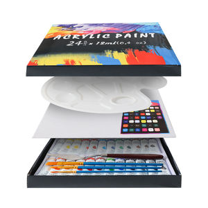 Set de <span class=keywords><strong>peinture</strong></span> en acrylique, avec 3 pinceaux pour Art, 1 Palette, toile et Palette de couteau, pour les enfants et les adultes, livraison gratuite - Product Image 5