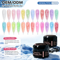 Gel de construction Icy Snowflake en gros, auto-nivelant, marque privée, sans HEMA ni TPO, gel dur pour ongles sans chaleur, extensions UV