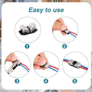 2P H型低電圧ワイヤコネクタ、被覆剥き不要、24-20AWG、はんだ不要クイックスプライスタップコネクタ（自動車用） - Product Image 5