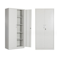 Armoire de classement métallique réglable moderne à double porte, verticale, en acier, ignifuge, étanche, pour usage commercial, maison, chambre, hôtel