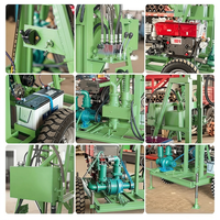 Foreuse hydraulique portable pour puits d'eau, profondeur 100m-200m, moteur diesel, machine de forage de petits trous