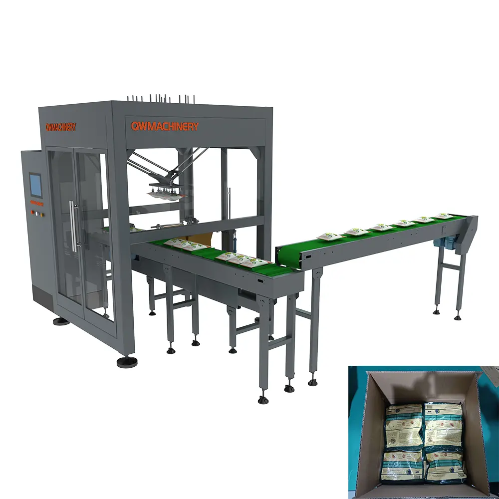 Automatic Wraparound Case Packer for Potato Chips Doypack Pouches