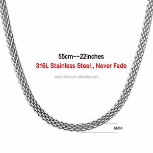 Accesorios de Moda Promocionales, Diseño Especial, Cadena de Acero Inoxidable de 6 mm y 55 cm con Cierre de Langosta para Hombre y Mujer - Product Image 5