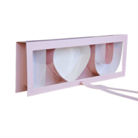Boîte cadeau haut de gamme « Je t'aime » en forme de fleur, pour la Saint-Valentin, en carton ondulé, cadre photo, matériaux recyclés, boîte rigide personnalisable, UV