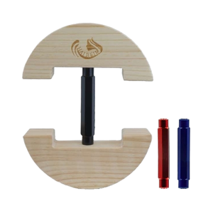 Penyangga Topi Koboi yang Dapat Disesuaikan, Kuat, dengan Penjepit Putar, Logam & Kayu, Ukuran Kecil 6 1/2'-9 1/2', Ukuran Besar 7 1/2'-10 5/8', Model Polos - Product Image 1