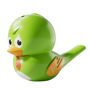 Ensemble de jouets musicaux sensoriels en forme d'oiseaux sifflants de dessin animé pour tout-petits avec nœuds papillon colorés - Product Image 1