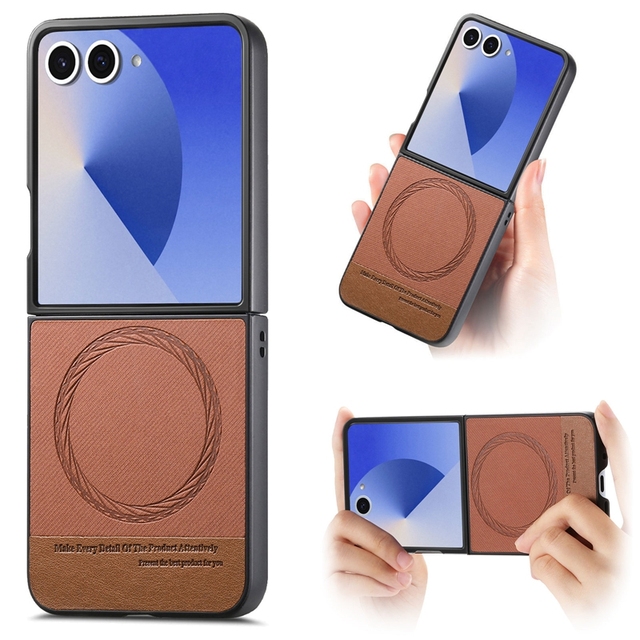 Hot Sale PU Leather Mobile Phone Case with Magnetic Protective Cover Folding Case for Samsung Galaxy Z Flip 7 Phone Cases