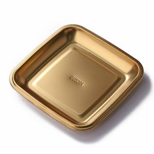 Assiettes à snack en acier inoxydable 304 Plateaux de service pour le dîner Plat à friture Pot à <span class=keywords><strong>fondue</strong></span> Plaques de barbecue coréennes Restaurant - Product Image 1