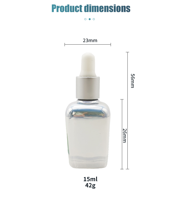 Electroplated Small Airtight Essential Oil Dropper Bottles Vials 15ml 20ml 30ml