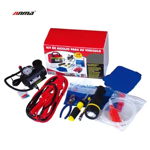 Roadside Assistance Auto First Aid Square Bag Contains Jumper Cables Car Emergency Tool Kit