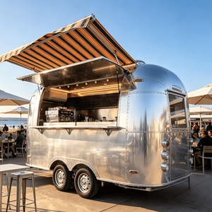 Coffee Cart Trailer Fully Equipped Mobile Food Truck Food Caravan Mobile Ice Cream Trailers Street Vending Carts - Product Image 5