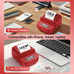 Sem fio Mini Recibo Térmico Ticket Pocket <span class=keywords><strong>Printer</strong></span> 58mm Impressora de Etiquetas Portátil para Android IOS Laptop - Product Image 5