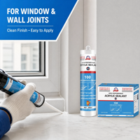 Sellador Acrílico Látex a Base de Agua Pintable para Ventanas, Puertas, Paredes, Paneles de Yeso y Acabados de Construcción Interior