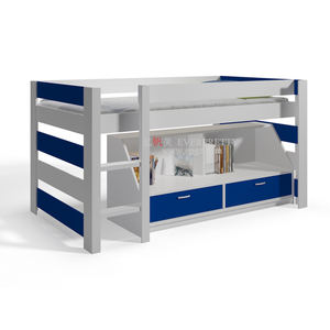 Letto a Castello Triplo Moderno e Pratico Salvaspazio per Camera da Letto dei Bambini con Scrivania e Ringhiera di Sicurezza - Product Image 2