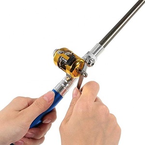 Mini Portable Pocket <strong>Pen</strong> <strong>Fishing</strong> <strong>Rod</strong> Aluminum Ice <strong>Fishing</strong> <strong>Rod</strong> and Reel Combo - Product Image 2