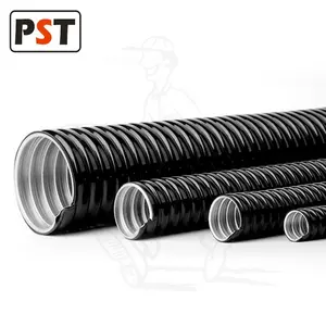 Black PVC Coated Metal Flexible Conduit Flexible corrugated pvc conduit