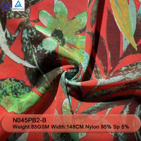Tissu de maille d'impression d'écran de qualité supérieure 85GSM N045PB2-B 95% Nylon 5% Spandex pour le tissu de maillots de bain