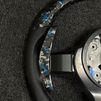 Carbone Broyé Forgé Bleu pour Volant BMW M3 M4 M5 F22 F25 F20 F30 F32 F35 F35 F82 F10 F11 F12 F15 F18 F80 E87 E90 E71