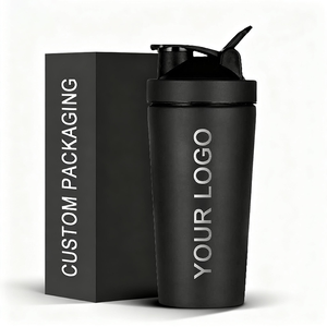 <strong>Personalised</strong> Double Wall Metal Shaker <strong>Bottle</strong> with Protein Mixer 500ml 750ml Leakproof Insulated Stainless Steel Shaker Cup - Product Image 1