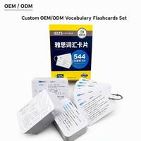OEM/ODM Cartes de vocabulaire en papier personnalisées, écologiques, avec design de couleur sur mesure |   544 cartes d'apprentissage portables pour toute la famille avec rangement