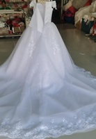 2024 Robe de Mariée Vintage Princesse Personnalisable Épaules Dénudées avec Appliques en Dentelle, Longueur Plancher, Grande Taille, Traîne Incluse