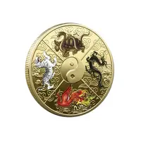 공장 가격 맞춤형 골드 타이치 중국 문화 동전