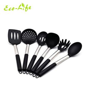 Ensemble d'ustensiles de cuisine en silicone avec manche en acier inoxydable, 13 pièces, Eco-Life - Product Image 5