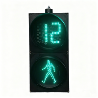 Australie Indonésie France Émirats arabes unis Rouge Vert 300MM 2 sections Lentille transparente Feu de signalisation routière piétonnier à LED