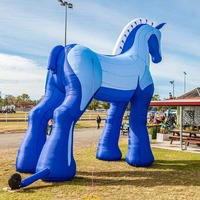 BOYI, modelo de caballo inflable gigante personalizado, novedad, publicidad, Animal inflable para regalos