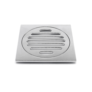 Dễ dàng-to-sạch vuông Brass Chrome tráng thoát nước sàn lọc cho phòng tắm hệ thống ống nước - Product Image 1