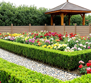 Clôture en WPC personnalisée, résistante à l'eau, antidérapante, repousse les insectes et les <span class=keywords><strong>fourmis</strong></span>, verte, durable, sans entretien, <span class=keywords><strong>pour</strong></span> la terrasse et l'intimité - Product Image 6