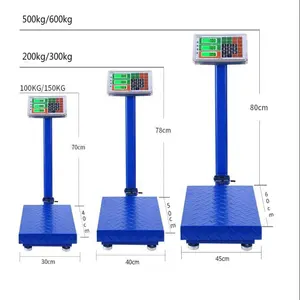 100Kg 150Kg 300Kg 500Kg Gudang Hitung Digital Industri Hewan Peliharaan Mailing Lantai Platform Bangku Skala Elektronik Berat Mesin