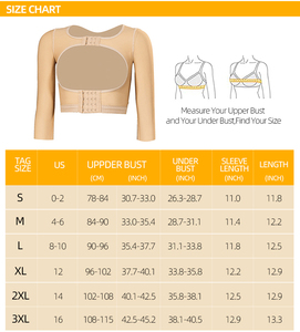Vêtement de compression <span class=keywords><strong>post</strong></span>-chirurgical à manches longues, sculpteur de bras, liposuccion, <span class=keywords><strong>augmentation</strong></span> <span class=keywords><strong>mammaire</strong></span>, soutien-gorge de compression <span class=keywords><strong>post</strong></span>-chirurgical pour femmes - Product Image 5