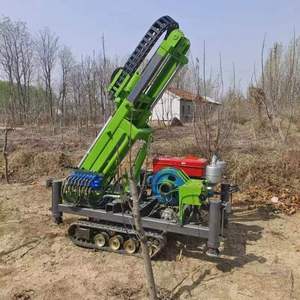 Plataforma de perforación de barrena <span class=keywords><strong>autopropulsada</strong></span> Plataforma de perforación de pozo de excavación de poste de utilidad hidráulica pequeña Máquina apiladora de orugas - Product Image 2