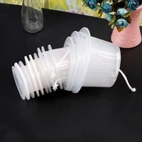 Pots en filet à mailles fendues en plastique pour jardin, hydroponie, culture sans terre, pots en filet pour plantes, panier en filet pour fixer les semis de légumes