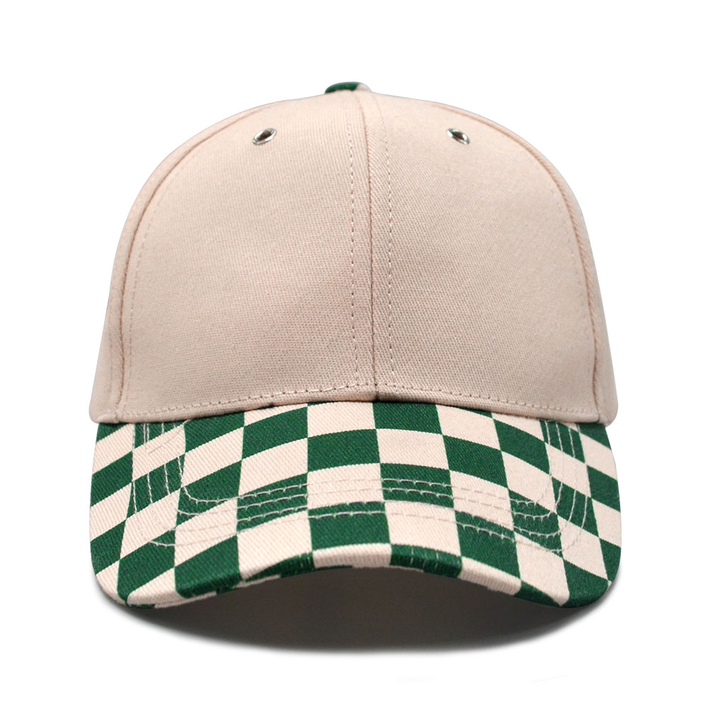 Beige + vert à carreaux