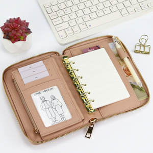 Organiseur de <span class=keywords><strong>budget</strong></span> portable A7 Zippy en cuir avec reliure à feuilles mobiles pour l'<span class=keywords><strong>organisation</strong></span> des enveloppes d'argent - Product Image 4