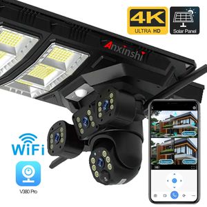 Anxinshi Große Solarleuchte 4 Linsen 3 Bildschirme PTZ Solarkamera P2P 8K WLAN Außen-Sicherheitskamera 20W Solarleuchte CCTV-Kamera - Product Image 2