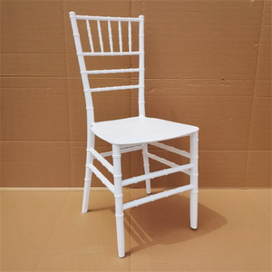 Venta al por mayor de alta calidad apilable PP plástico blanco banquete Tifanny Chiavari boda silla sillas de comedor para eventos - Product Image 1