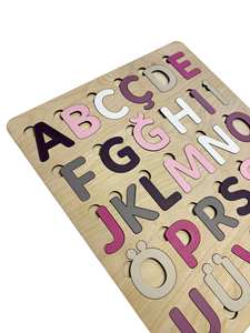 Jeu de puzzle en bois Montessori pour l'apprentissage de l'alphabet, des chiffres et des formes, jouet éducatif pour tout-petits, préscolaire, enfants, enseignement primaire - Product Image 6