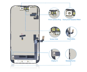 Prix compétitif pour l'assemblage d'écran de téléphone mobile OLED 6,7 pouces 16 Plus avec garantie de 6 mois et luminosité de 800 cd - Product Image 3